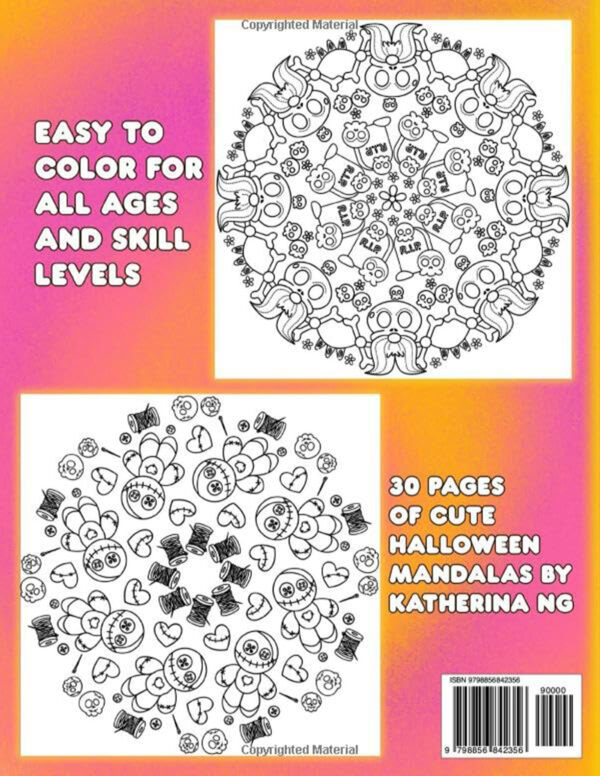 Cute Halloween Mandalas Coloring Book
