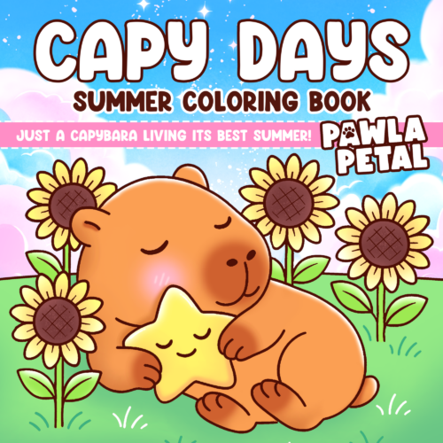Capy Summer Days Coloring Book by Pawla Petal