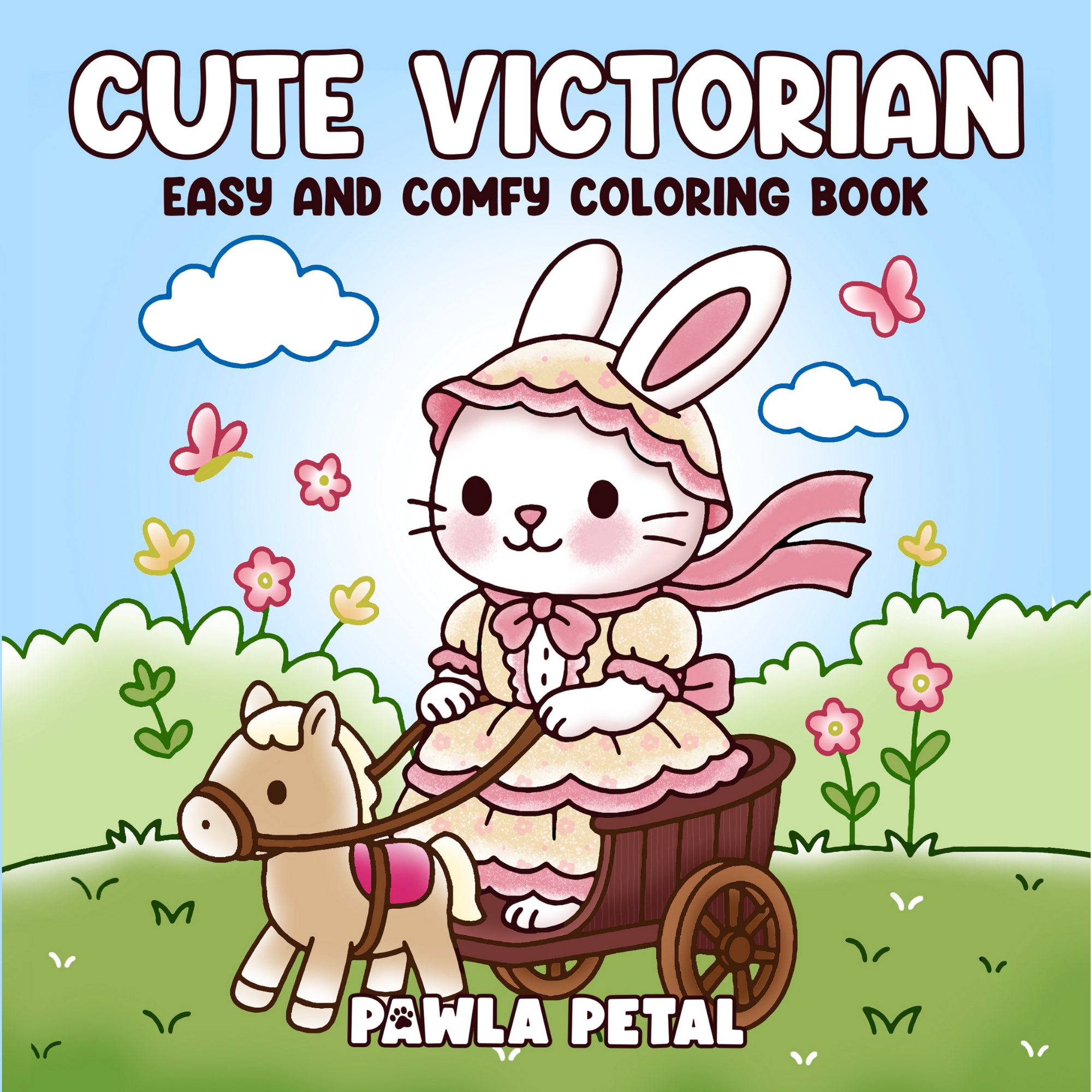 Cute Victorian Coloring Book by Pawla Petal - Kawaii Animals Coloring Pages 1