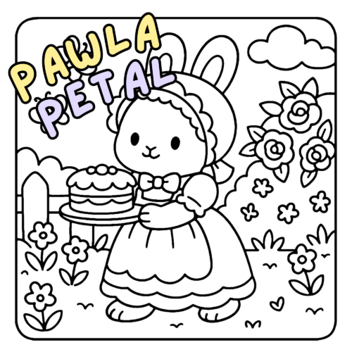 Cute Victorian Coloring Book by Pawla Petal - Kawaii Animals Coloring Pages