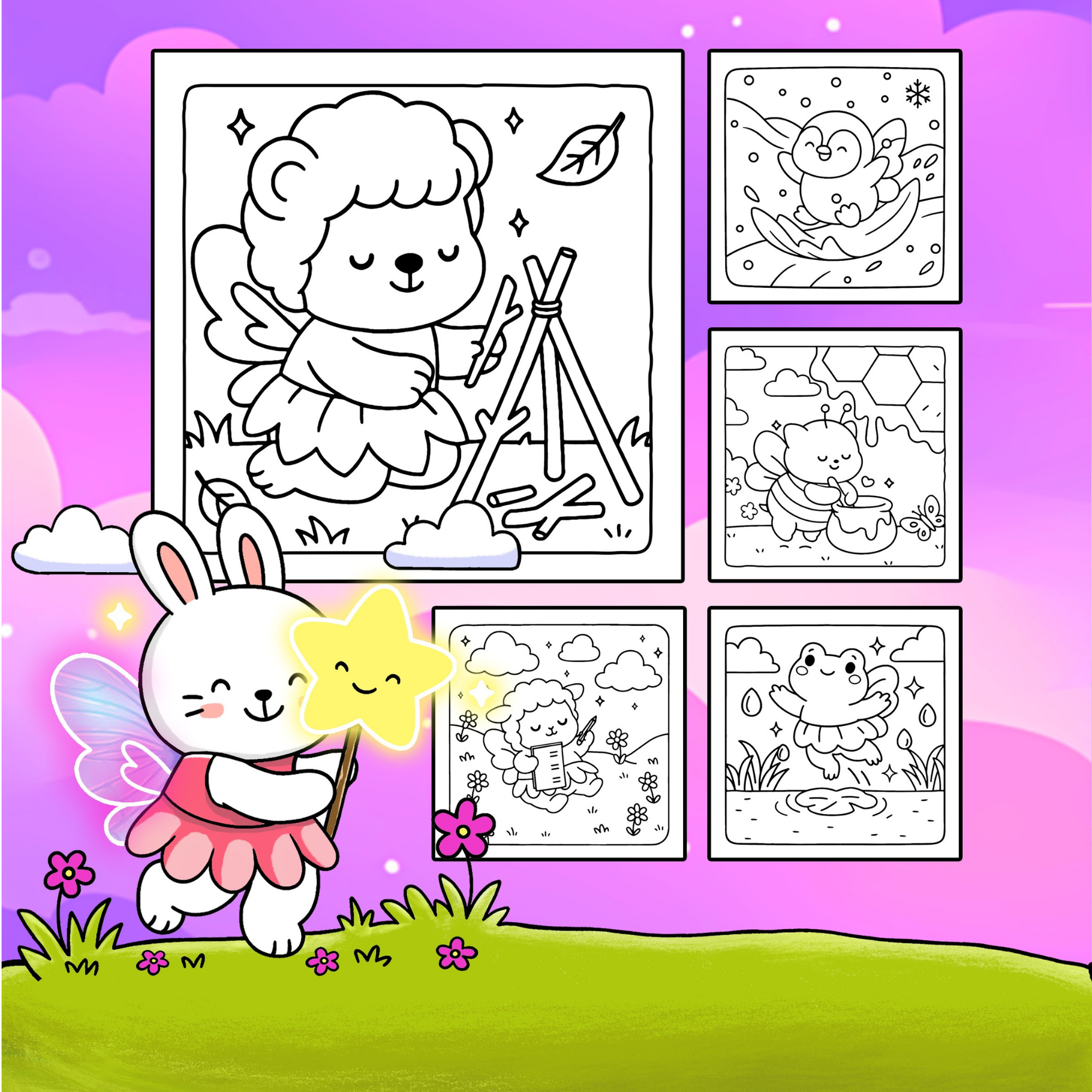 Fairy Critters Coloring Book by Pawla Petal 5