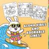 Hawaii Cuties Coloring Book - Cute Summer Coloring Pages
