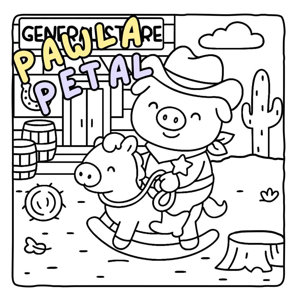Wild West Cuties Coloring Book - Funny Animals Coloring Pages 3 Wild West Cuties Coloring Book - Funny Animals Coloring Pages
