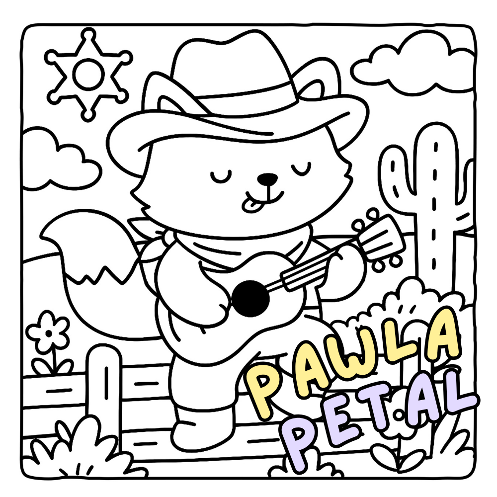 Wild West Cuties Coloring Book - Funny Animals Coloring Pages