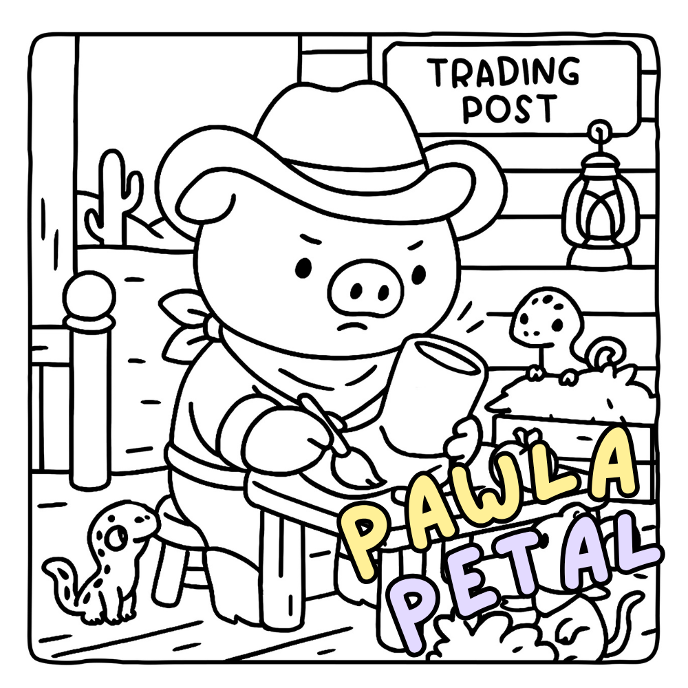 Wild West Cuties Coloring Book - Funny Animals Coloring Pages 5